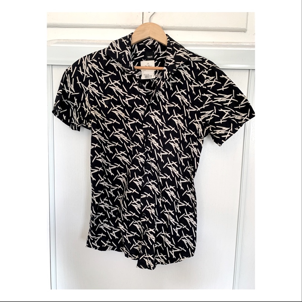 ASOS Button Up Print Shirt w/ Buffalo Exchange Tag